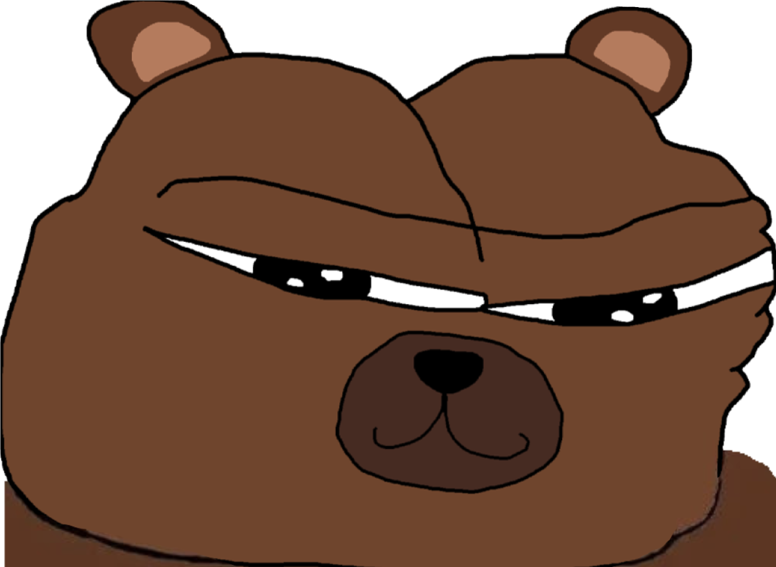 Bobo the bear giving a side-eye